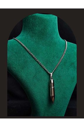 گردنبند جواهر مشکی زنانه روکش نقره Lio20 - کد 901944971