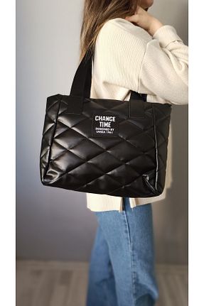 کیف دوشی مشکی زنانه چرم مصنوعی Butik - کد 892142524
