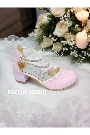 کفش پاشنه بلند کلاسیک صورتی بچه گانه سنگ PATİK BEBE - کد 874872485