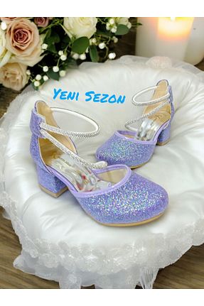 کفش پاشنه بلند کلاسیک بنفش بچه گانه سنگ PATİK BEBE - کد 874875738