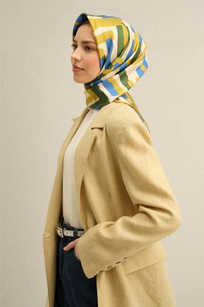 روسری رنگی کرپ ساتن ابریشم Armine - کد 900882682