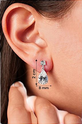 گوشواره نقره زنانه 925 عیار jelux silver - کد 792749514