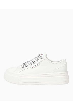 کفش اسنیکر سفید زنانه بند دار Tommy Hilfiger - کد 886603329