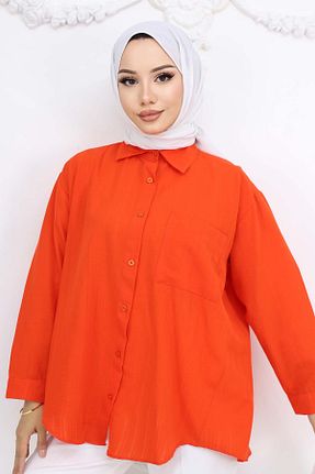 تونیک حجاب نارنجی زنانه پنبه پلی استر benguen - کد 339273905