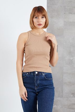 بلوز قهوه ای زنانه ساده DPARİS - کد 901996922