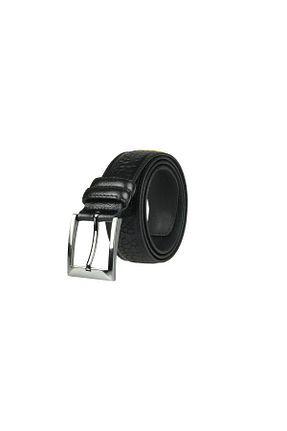 کمربند مشکی مردانه چرم خالص GUARD - کد 897261195