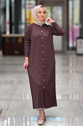 پلیور قهوه ای زنانه ساده Nuss - کد 851706920