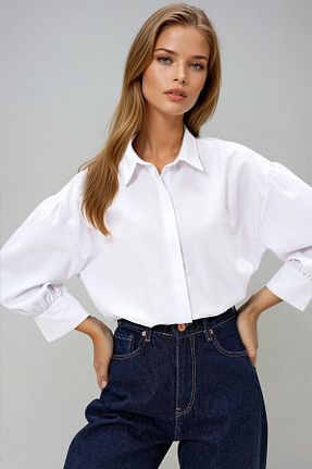 پیراهن سفید زنانه رگولار VAGGON - کد 810334403