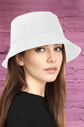 کلاه سفید زنانه پنبه ای Trenderrs - کد 818846761