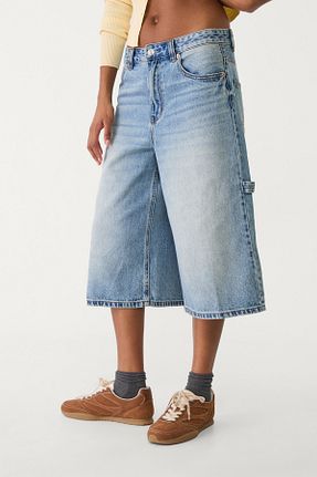 شلوارک و برمودا آبی زنانه پنبه ای Stradivarius - کد 902063927
