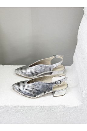 کفش پاشنه بلند کلاسیک زنانه چرم خالص Venüs - کد 902047647