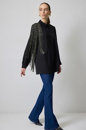 پیراهن حجاب مشکی زنانه اورسایز Touche Prive - کد 902047990
