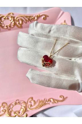 گردنبند استیل ( فولاد ) طلائی زنانه استیل ضد زنگ lilith accesuary - کد 831915730