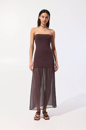 لباس قهوه ای زنانه بافتنی Pull & Bear - کد 902077631