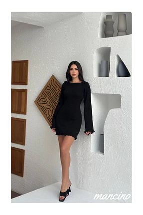 لباس مشکی زنانه بافتنی mancino - کد 902080597