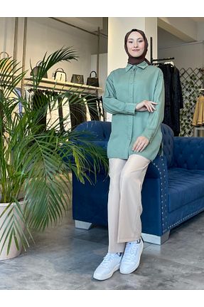 تونیک سبز زنانه بافت My Magazin - کد 902080757