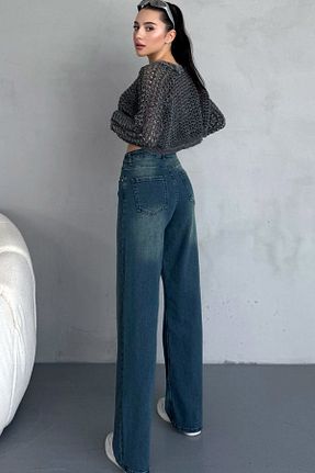 شلوار جین آبی زنانه پاچه گشاد CoolLook - کد 902080698