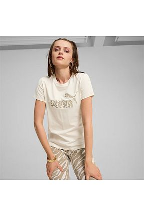 تیشرت نباتی زنانه یقه U Puma - کد 849640391