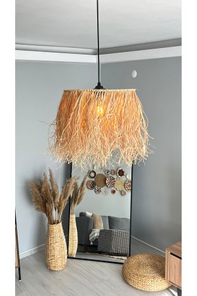 لوستر مشکی حصیر Home - کد 878586104