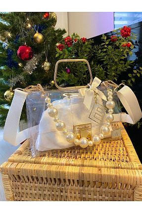 کیف دوشی سفید زنانه چرم مصنوعی AREV BAGS - کد 813204174
