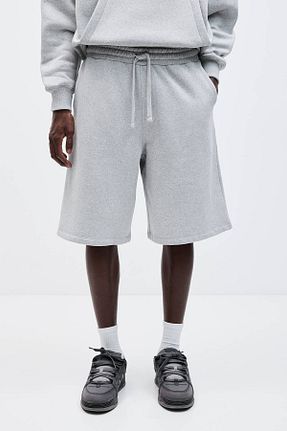 شلوارک و برمودا طوسی مردانه پنبه ای Pull & Bear - کد 901816671
