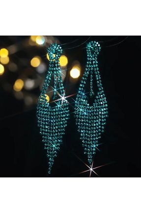 گوشواره جواهر سبز زیرکن begüm jewelery - کد 902087208