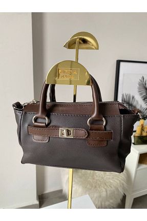 کیف دوشی قهوه ای زنانه چرم مصنوعی MİRELA - کد 902099167