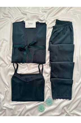 ست لباس راحتی سبز زنانه ساده Lena Homewears - کد 902114791