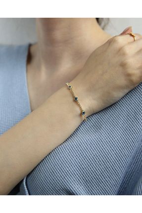 دستبند جواهر زرد زنانه زیرکن MARCİELO Accessories - کد 901158200