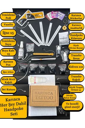 کاغذ و قلم هنری مشکی Karınca Tattoo - کد 873214503