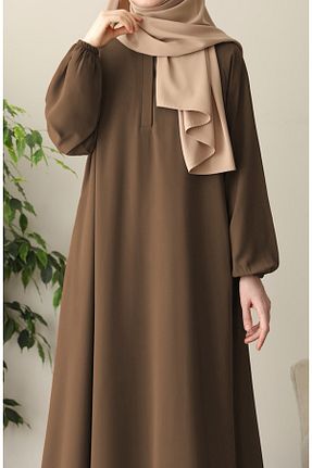 کلاه و ابایا قهوه ای زنانه پنبه پلی استر suhneva - کد 689101780