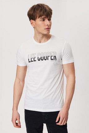 تیشرت سفید مردانه رگولار Lee Cooper - کد 699339487