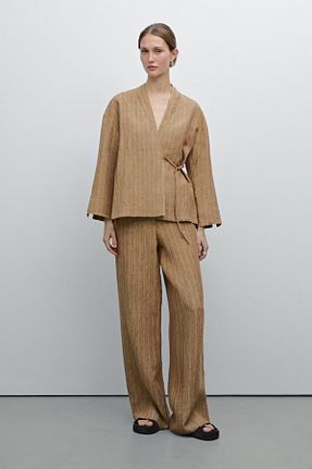 پیراهن زرد زنانه یقه هفت Massimo Dutti - کد 901895592
