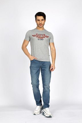 تیشرت طوسی مردانه رگولار Lee Cooper - کد 824074562
