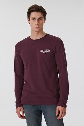 تیشرت زرشکی مردانه رگولار Lee Cooper - کد 358382756