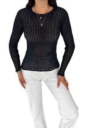 بلوز مشکی زنانه ساده Moda Amore - کد 902155494