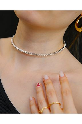 گردنبند جواهر زنانه روکش نقره MARCİELO Accessories - کد 901759185