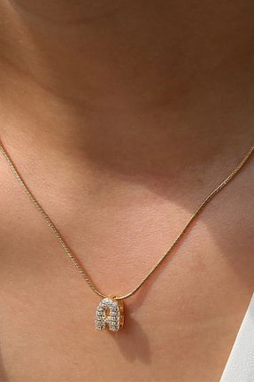 گردنبند استیل ( فولاد ) زرد زنانه استیل ضد زنگ bellis atelier - کد 902185764