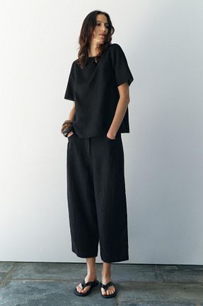 بلوز مشکی زنانه ساده Butik - کد 902177126