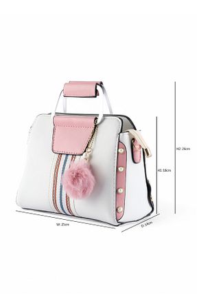 کیف دوشی سفید زنانه پلی اورتان ROSECENTERBAZAAR - کد 861356897