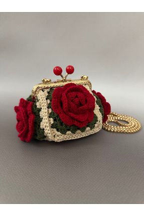 کیف دستی قرمز زنانه YELİZ HANDMADE - کد 887553257