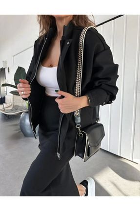 ست بالاتنه و پائین تنه مشکی زنانه بافتنی fevien - کد 901941725