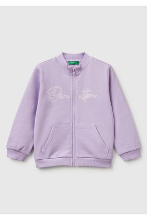 سوئیشرت بنفش بچه گانه ساده United Colors of Benetton - کد 902247653
