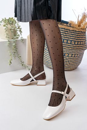 کفش پاشنه بلند کلاسیک سفید زنانه PU macella - کد 902247461