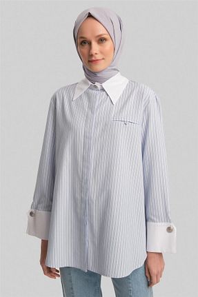 پیراهن حجاب آبی زنانه رگولار Armine - کد 873652406