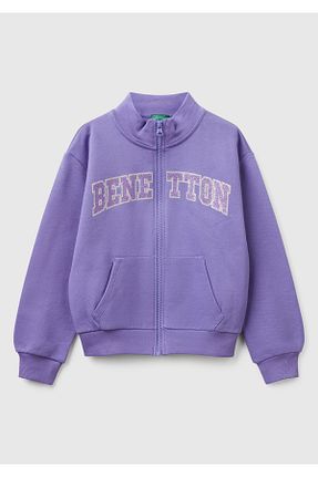 سوئیشرت بنفش بچه گانه ساده United Colors of Benetton - کد 903801230