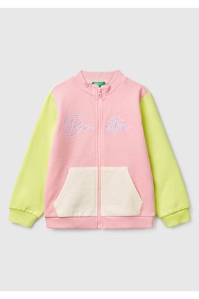 سوئیشرت صورتی بچه گانه ساده United Colors of Benetton - کد 903800442