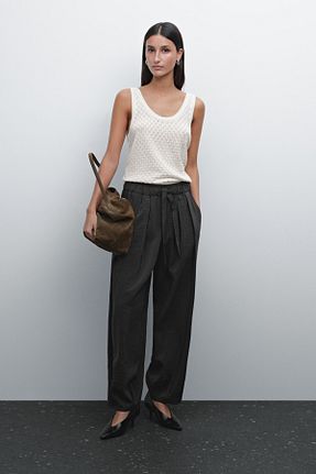 بلوز بژ زنانه Baklava Massimo Dutti - کد 897192610