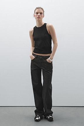بلوز مشکی زنانه ساده Massimo Dutti - کد 900828753