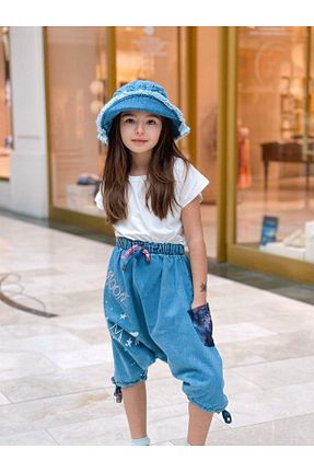 ست بالاتنه و پائین تنه سفید بچه گانه جین Hilal Akıncı Kids - کد 259307312